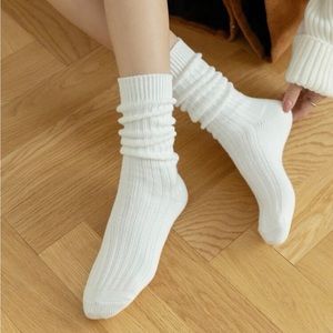 White Crew Socks